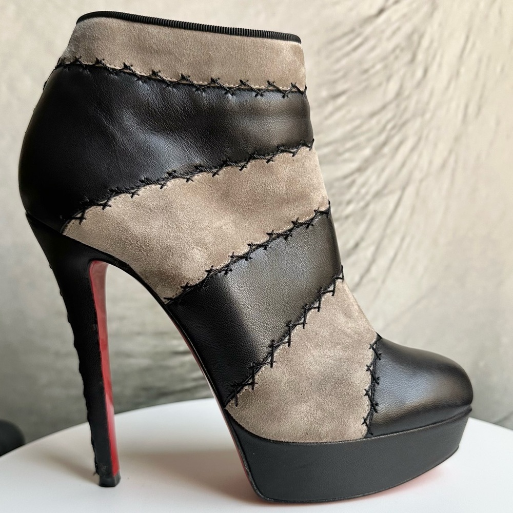 🌺CHRISTIAN LOUBOUTIN 🌺 Booty Black and Gray Platform Size : 35.5 - Picture 6 of 17